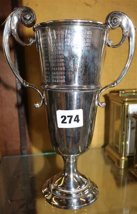Silver 2-handled trophy cup